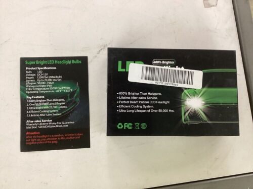 LED Headlight Bulbs  - Lot 637