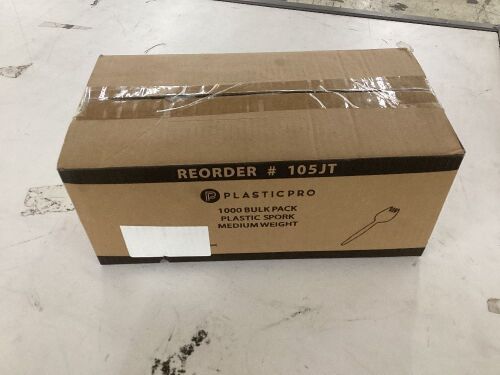 Plasticpro Medium Weight Plastic Spork, 1000ct  - Lot 718
