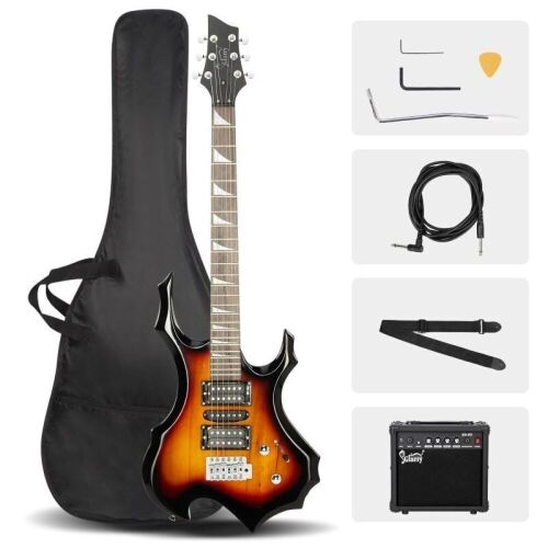 Glarry 37" Adult Electric Guitar Kit with Amp, Bag, Strap  - Lot 91