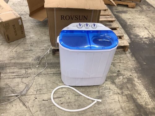 ROVSUN 11LBS 340W 110 Portable Twin Tub Washing Machine with Spin Dryer - Lot 365