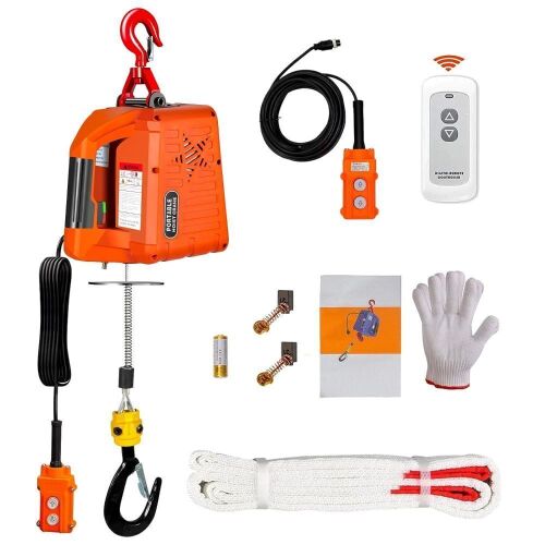 Electric Hoist Winch with Lifting Strap 3-in-1 110V 1100lbs  - Lot 87