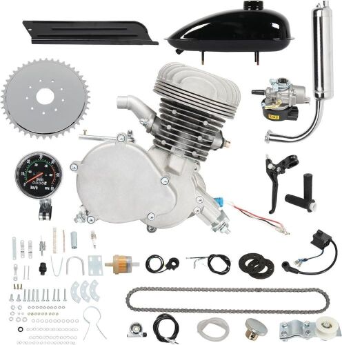 100cc Motorized Bike Kit with 2 Stroke Engine and Speedometer, Fits Most 26" or 28" Wheeled Bikes with V-Frame  - Lot 203