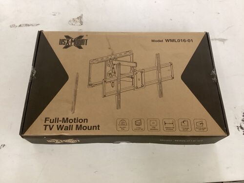USX MOUNT Full Motion TV Wall Mount for 47-90 inch TVs  - Lot 457