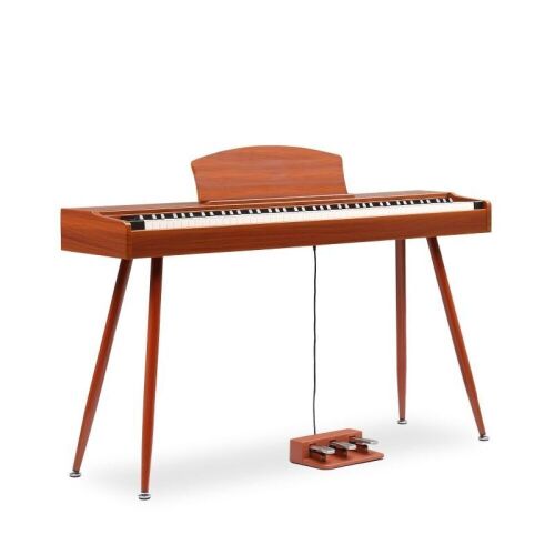 88 Key Weighted Action Electronic Keyboard with 3-Pedal Unit, Removable Music Stand, Stereo Headphone, Retro Dustproof Cloth and MIDI Connection  - Lot 30