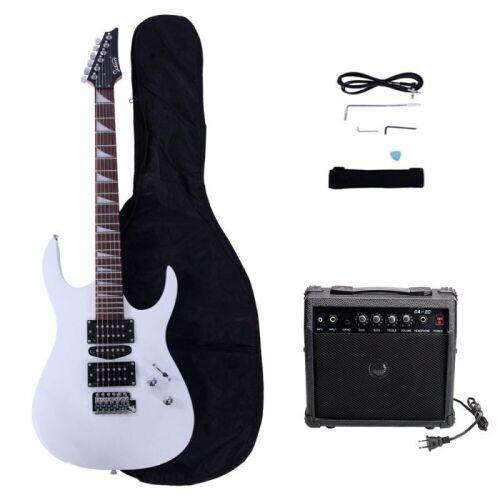 Glarry 170 Type Electric Guitar w/ 20W Amplifier White  - Lot 59
