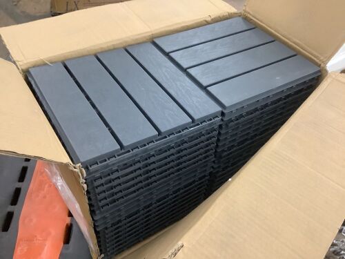 Interlocking Patio Deck Tiles, 12" x 12", 36 pc  - Lot 385