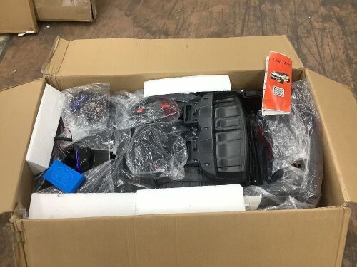 12V Electric Ride On Police Car w/ Remote Control, 3 Speeds, Music, Seat Belts, LED Lights  - Lot 280