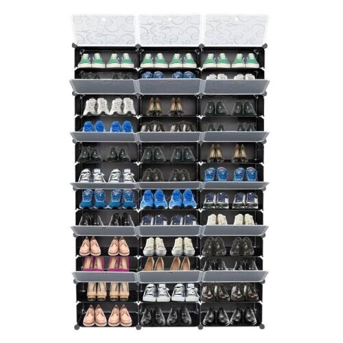 Modular Plastic Shoe Storage Boxes 12 Tiers  - Lot 462