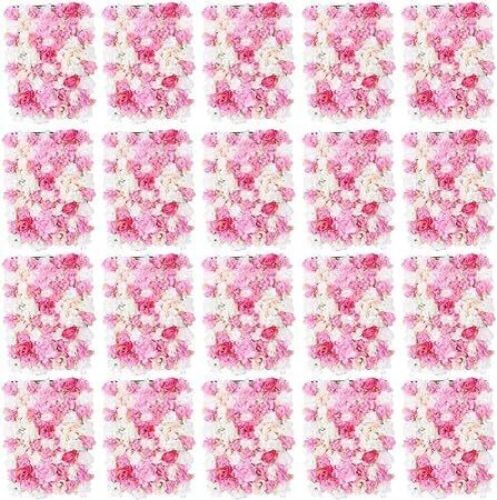 Artificial Flower Wall Panels, 16" x 24", 16pc  - Lot 350