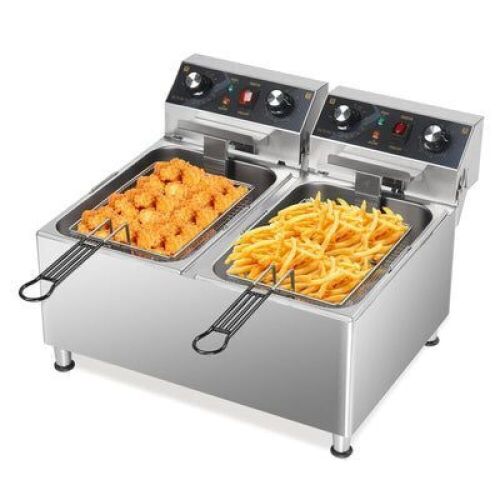 ROVSUN 36QT 110V 6600W Double Tank Electric Deep Fryer with Timer - Lot 25