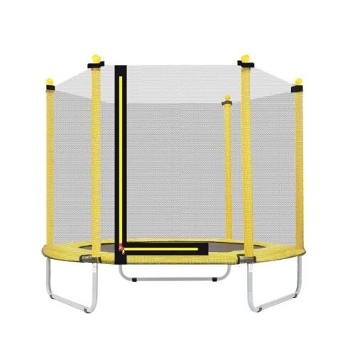 60" Diameter Mini Kids Trampoline with Enclosure, Safety Net Pad  - Lot 71