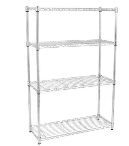 Chrome 4-Layer Shelving Unit 55 in. H x 14 in. W x 35 in. D - Lot 112