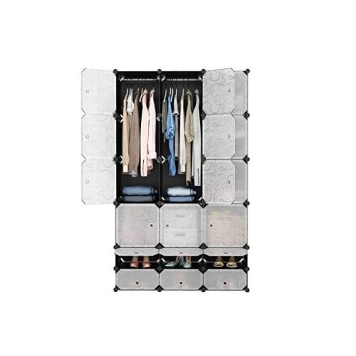 18-Cube DIY Modular Cubby Waredrobe Shelving Organizer w/Shoes Storage  - Lot 113