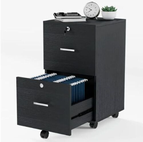 VINGLI 2 Drawer Wood File Cabinet with Lock - Lot 117
