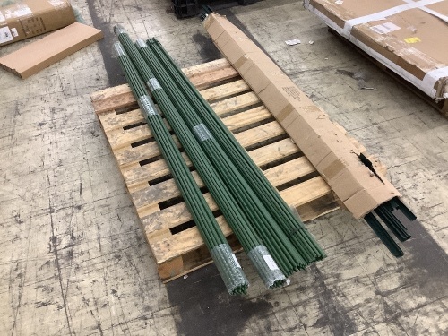 10-Pack of 7 ft. Fence Posts, and (4) Bundles of Garden Stakes - Lot 426