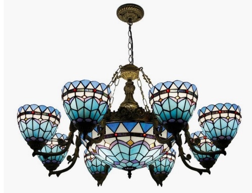 Tiffany Style Chandelier - Lot 12