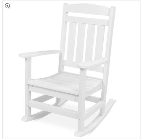 All-Weather Indoor Outdoor Porch Rocking Chair w/ 300lb Weight Capacity - Lot 13