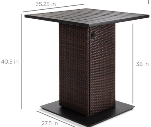 Wicker Bar Table - Lot 15