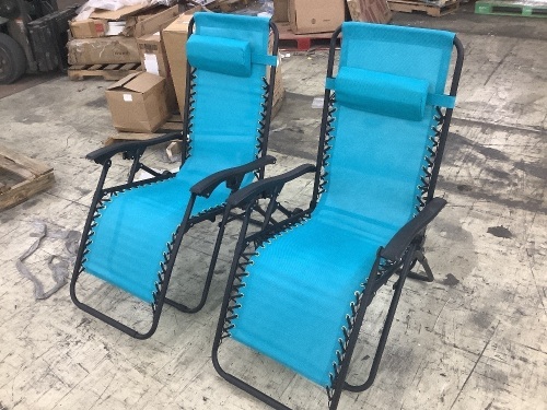 Pair of Zero Gravity Chairs. No Cupholders - Lot 416a