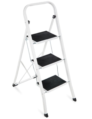 3-Step Portable Folding Step Ladder w/ Non-Slip Feet, 330lb Capacity - Lot 176