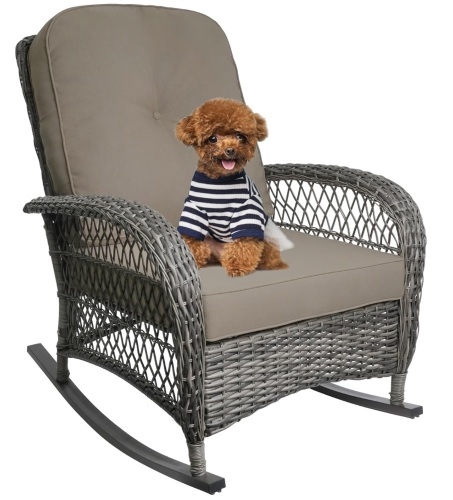 Outdoor Wicker Rocking Chair - Lot 55