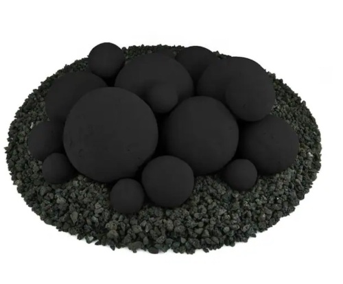 Mixed Set of 18 Ceramic Fire Balls in Midnight Black - Lot 483