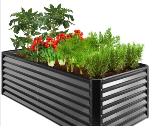 Outdoor Metal Raised Garden Bed for Vegetables, Flowers, Herbs - 6x3x2ft - Lot 166