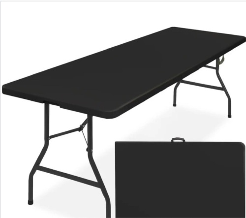 Portable Folding Plastic Dining Table w/ Handle, Lock - 8ft - Lot 175