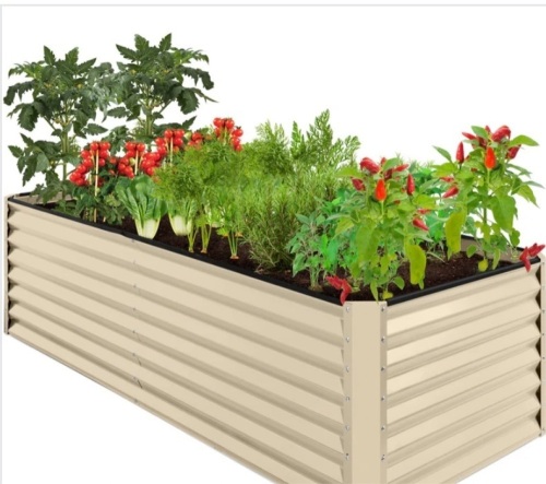 Outdoor Metal Raised Garden Bed for Vegetables, Flowers, Herbs - 8x4x2ft - Lot 176