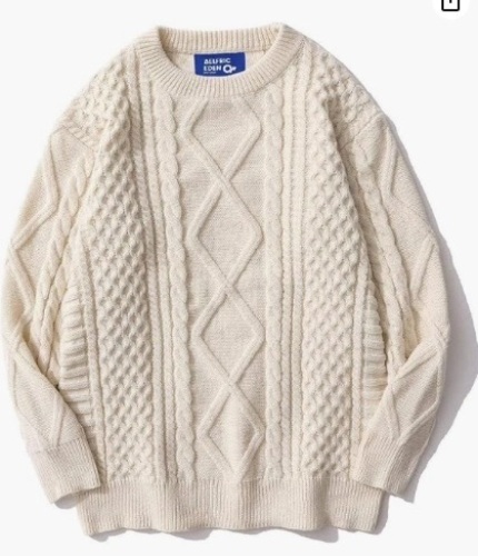 Aelfric Eden Women Sweater Vintage Cable Knit Sweater Casual Oversized Sweater Pullover size 2x - Lot 262