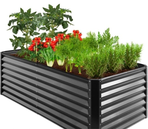 Outdoor Metal Raised Garden Bed for Vegetables, Flowers, Herbs - 6x3x2ft - Lot 187