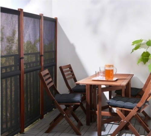 IKEA Slatto Privacy Screen Outdoor Black Brown Stained 211x170 Cm - Lot 87