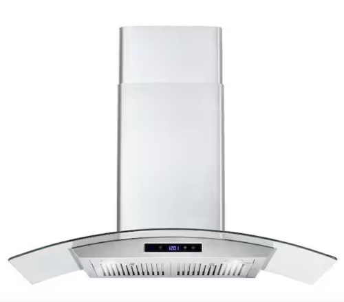 30 inch Wall Mounted Range Hood 700CFM in Silver - Lot 93