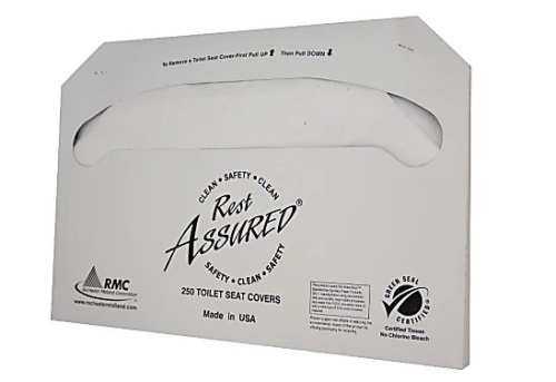 Rest Assured® Toilet Seat Covers, 100% Recycled, White-case of 5000 - Lot 289