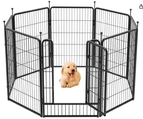 FXW Rollick Dog Playpen Designed for Camping, Yard, 40" Height for Small/Medium Dogs, 8 Panels - Lot 110
