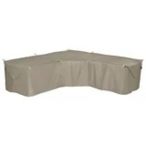 Classic Accessories Storigami Water-Resistant 100 Inch Easy Fold Patio V-Shaped Sectional Lounge Set Cover, Goat Tan - Lot 108