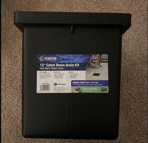 NDS 12" square catch basin drain kit - Lot 231