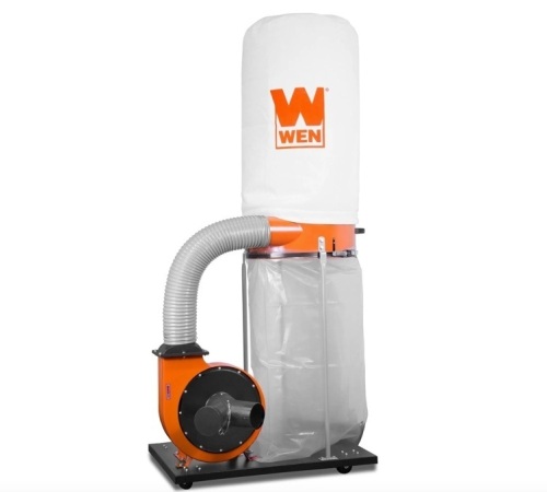 WEN DC1300 1,300 CFM 14-Amp 5-Micron Woodworking Dust Collector with 50-Gallon Collection Bag and Mobile Base - Lot 510