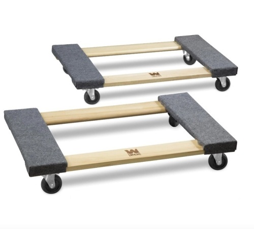 WEN 721830 1320-Pound Capacity 18-by-30-Inch Hardwood Mover’s Dolly, 2-Pack - Lot 516