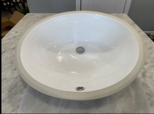 undermount porcelain sink- white - Lot 115