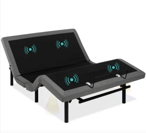 Adjustable Bed Base with Massage, USB Ports-no remote-queen - Lot 135