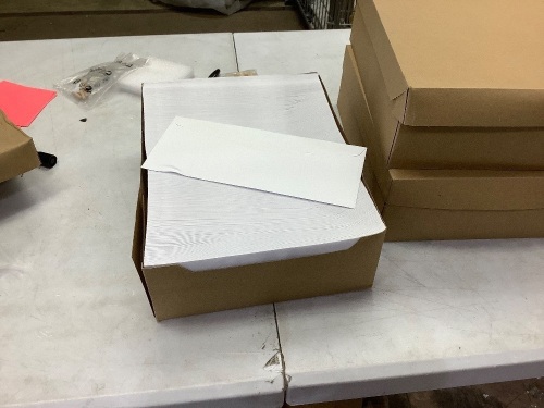 4 1/8 X 91/2 white envelopes, 5 boxes-500 per box - Lot 248