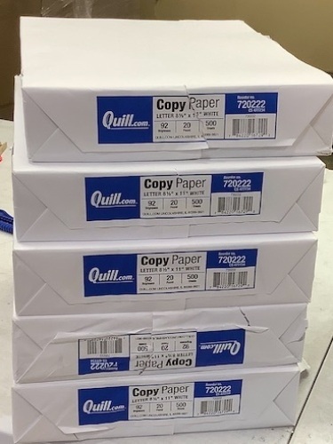 Quill Brand® 8.5" x 11" Copy Paper-5 reams - Lot 311