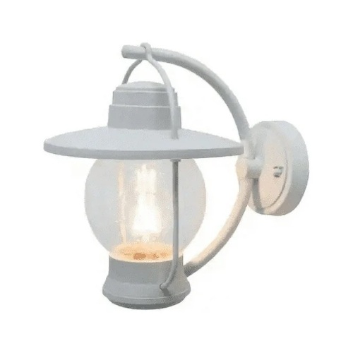 Coastal Nantucket 1-Light White - 8" Wall Lantern - Lot 5194