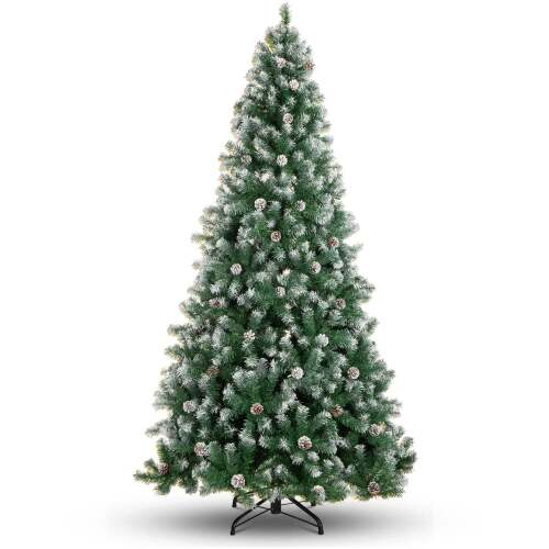 Pre-Decorated Christmas Tree w/ Pine Cones, Flocked Branch Tips - Lot 8830