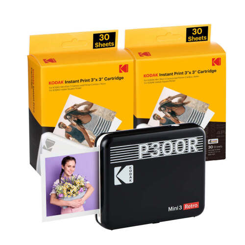 KODAK Mini 3 Retro 4PASS Portable Photo Printer (3x3 inches) - Lot 9