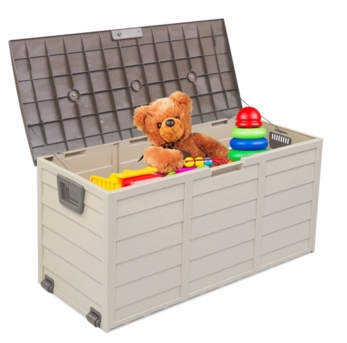Ktaxon 75gal Outdoor Garden Plastic Storage Deck Box - Lot 249