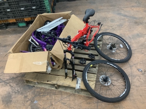 7-Speed Adult Tricycle, and a Folding Mountain Bike. Unknown if Complete - Lot 330