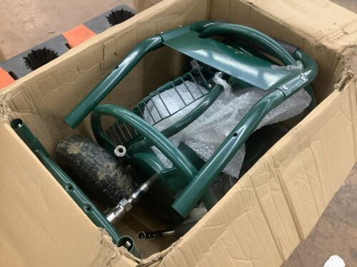 Garden Hose Reel Cart, Holds 300-Feet of 5/8-Inch Hose with Storage Basket - Unknown if Complete - Lot 430