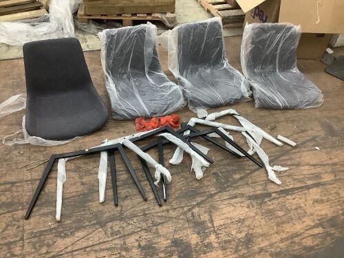 Dining Chairs, Set of 4 - 1 Chair has Blemish  - Lot 510